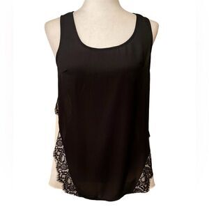 Doe & Rae Sleeveless Lace  Sheer Top Size Medium